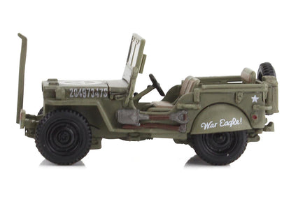 U.S. 1/4 ton Military Vehicle Olive Drab "Gen. George Patton US 3rd Army War Eagle" (1945) United States Army "Ground Power Series" 1/72 Diecast Model