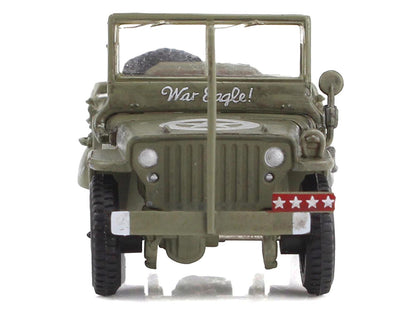 U.S. 1/4 ton Military Vehicle Olive Drab "Gen. George Patton US 3rd Army War Eagle" (1945) United States Army "Ground Power Series" 1/72 Diecast Model