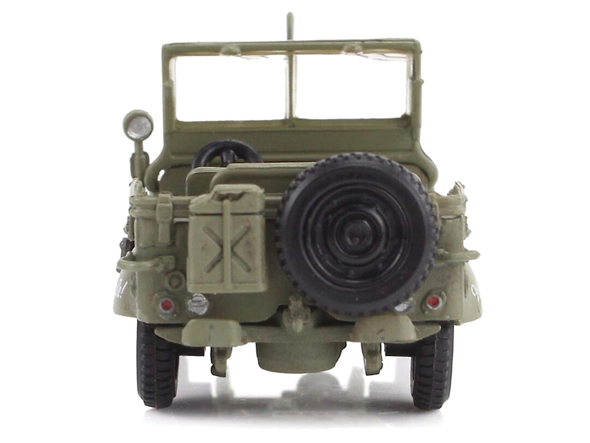 U.S. 1/4 ton Military Vehicle Olive Drab "Gen. George Patton US 3rd Army War Eagle" (1945) United States Army "Ground Power Series" 1/72 Diecast Model