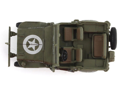 U.S. 1/4 ton Military Vehicle Olive Drab "Gen. George Patton US 3rd Army War Eagle" (1945) United States Army "Ground Power Series" 1/72 Diecast Model