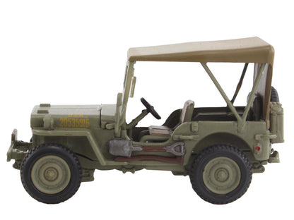 U.S. 1/4 ton Military Vehicle Olive Drab "Gen. Douglas MacArthur Leyte WWII" (1945) United States Army "Ground Power Series" 1/72 Diecast Model