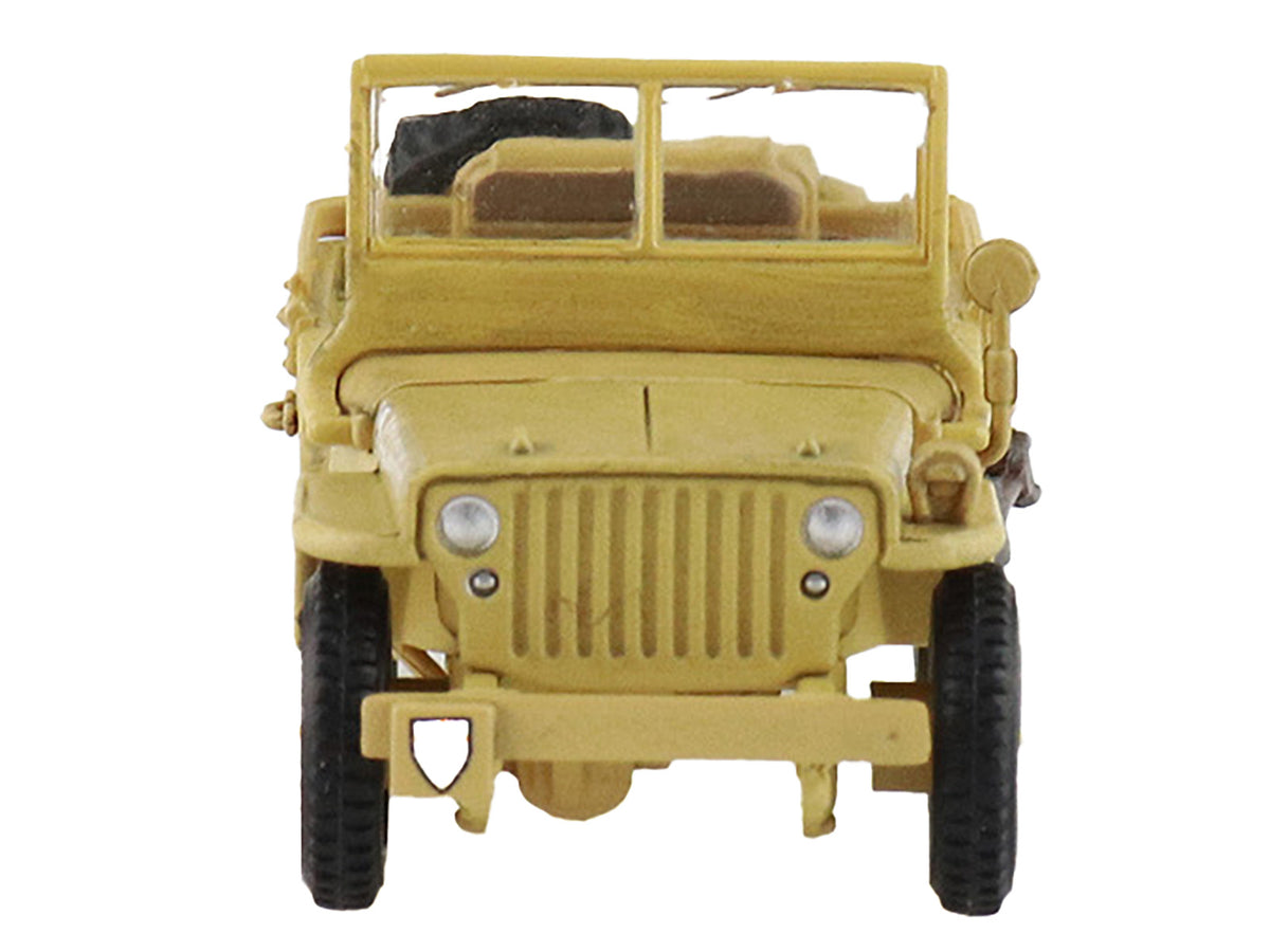 U.S. 1/4 ton Military Vehicle Desert Sand "British 8th Army Gen. Bernard Montgomery Sicily" (1943) Royal Army "Ground Power Series" 1/72 Diecast Model