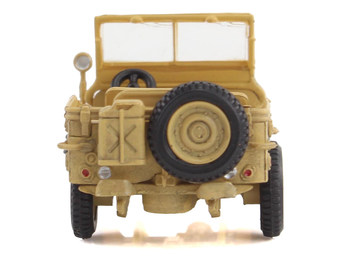 U.S. 1/4 ton Military Vehicle Desert Sand "British 8th Army Gen. Bernard Montgomery Sicily" (1943) Royal Army "Ground Power Series" 1/72 Diecast Model