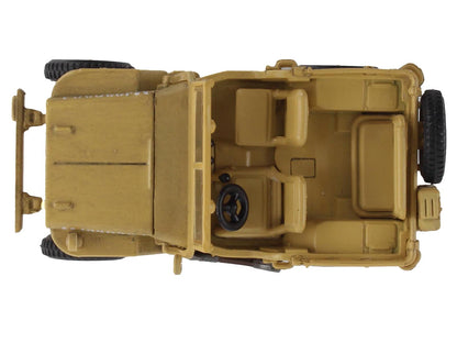 U.S. 1/4 ton Military Vehicle Desert Sand "British 8th Army Gen. Bernard Montgomery Sicily" (1943) Royal Army "Ground Power Series" 1/72 Diecast Model