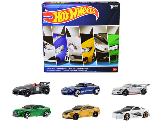 "European Theme" 6 piece Set Diecast Model Cars