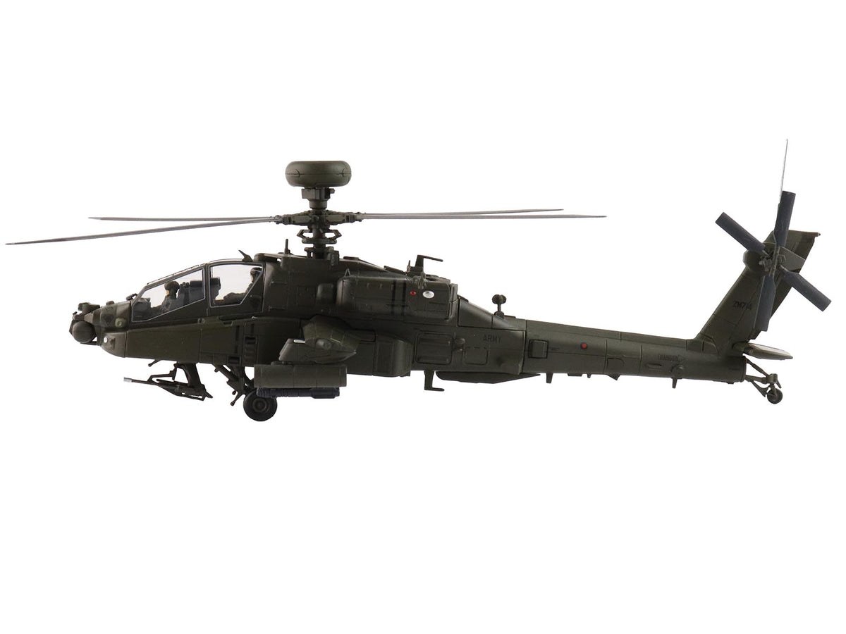 Boeing AH-64E Apache Echo Attack Helicopter "ZM714 Middle Wallop" (2022) British Army "Air Power Series" 1/72 Diecast Model