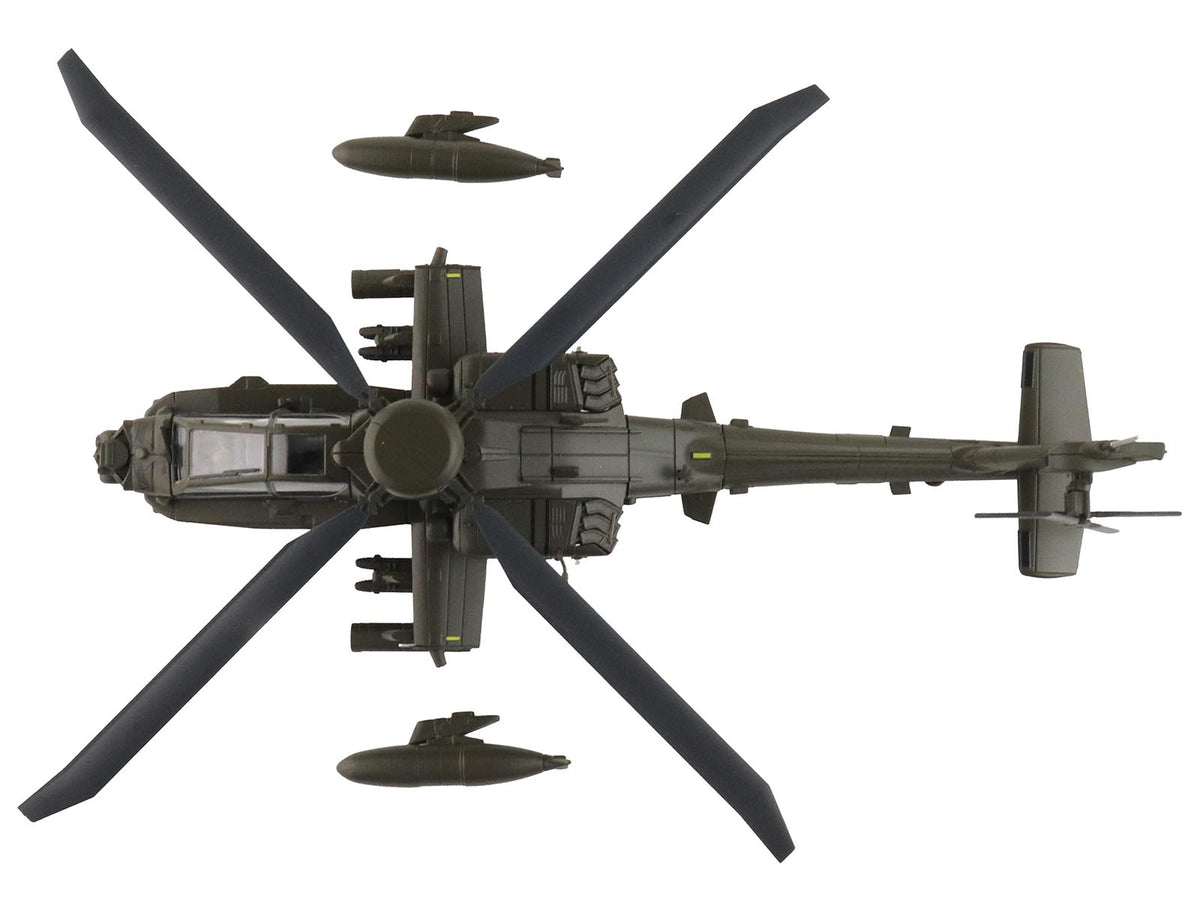 Boeing AH-64E Apache Echo Attack Helicopter "ZM714 Middle Wallop" (2022) British Army "Air Power Series" 1/72 Diecast Model