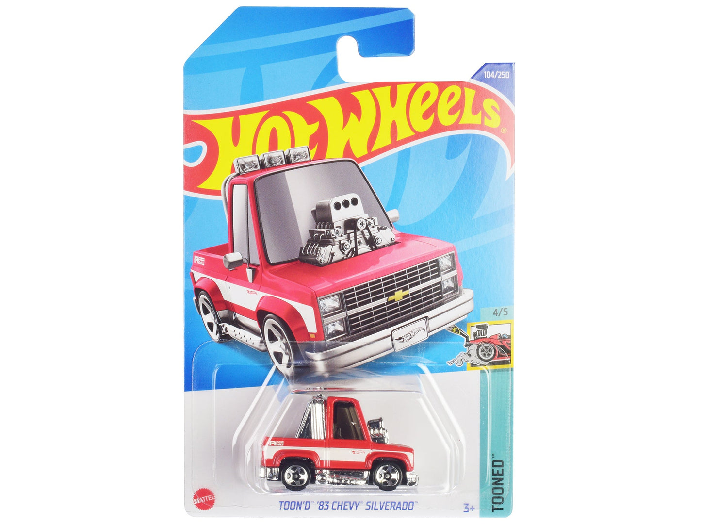 1983 Chevrolet Silverado "Toon'd" Pickup Truck Red and White "Tooned" Series Diecast Model Car