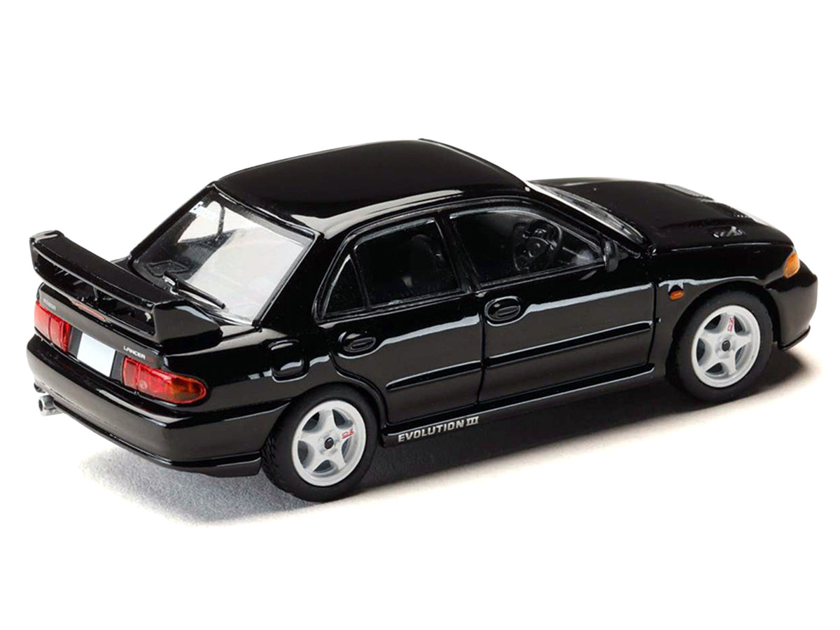 Mitsubishi Lancer RS Evolution III RHD (Right Hand Drive) Black "Initial D" (1995-2013) Manga "Diorama Set Series" 1/64 Diecast Model car