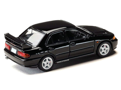 Mitsubishi Lancer RS Evolution III RHD (Right Hand Drive) Black "Initial D" (1995-2013) Manga "Diorama Set Series" 1/64 Diecast Model car
