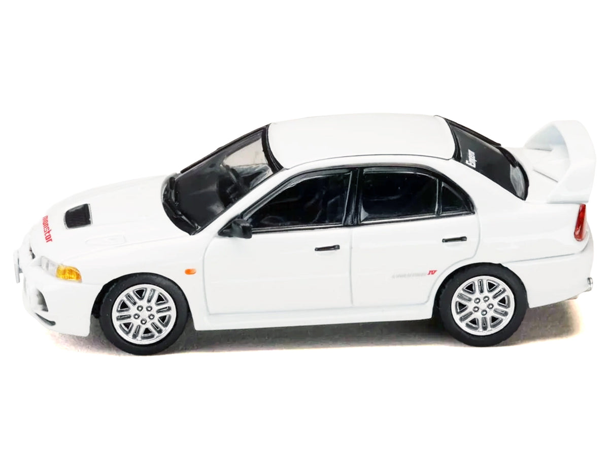 Mitsubishi Lancer RS Evolution IV RHD (Right Hand Drive) "MonStar" White "Initial D" (1995-2013) Manga "Diorama Set Series" 1/64 Diecast Model car