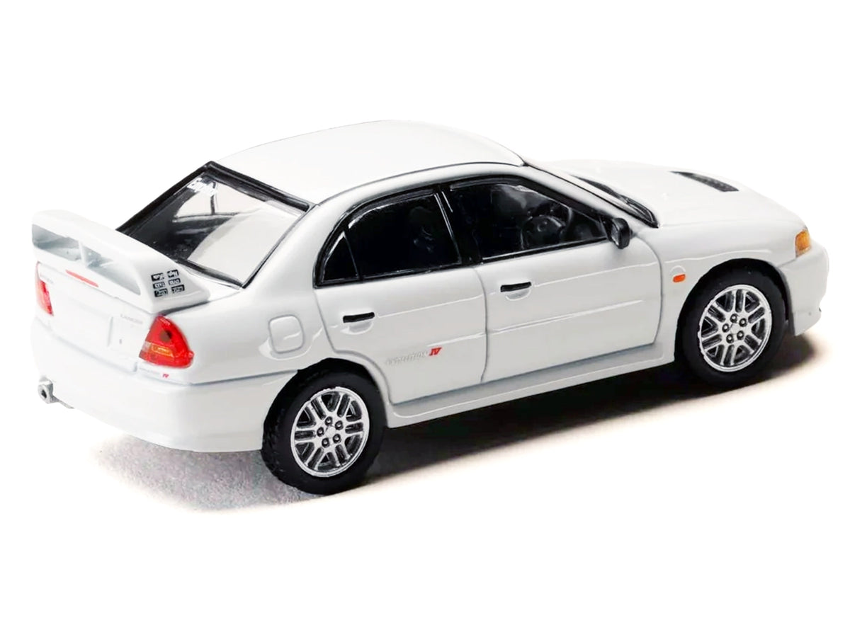 Mitsubishi Lancer RS Evolution IV RHD (Right Hand Drive) "MonStar" White "Initial D" (1995-2013) Manga "Diorama Set Series" 1/64 Diecast Model car