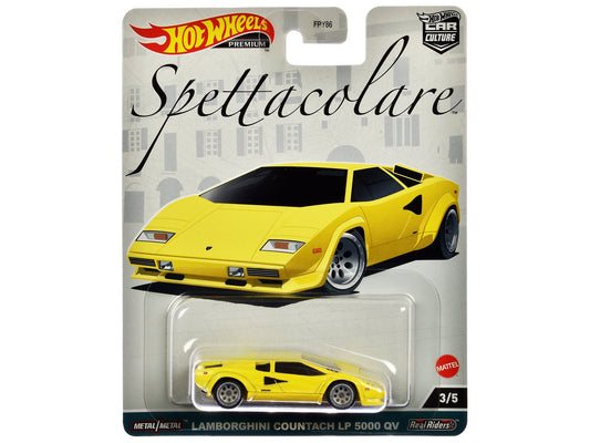 Lamborghini Countach LP 5000 QV Yellow "Spettacolare" Series Diecast Model Car