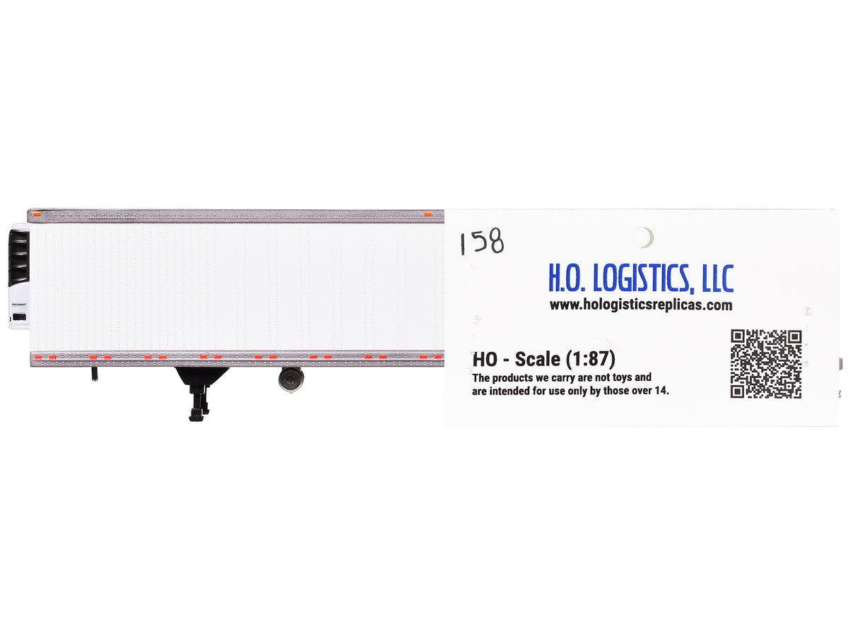 Box Trailer with Reefer White 1/87 (HO) Scale Plastic Model