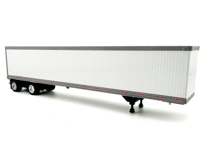 53' Spread Axle Dry Van Trailer White 1/87 (HO) Plastic Model Car