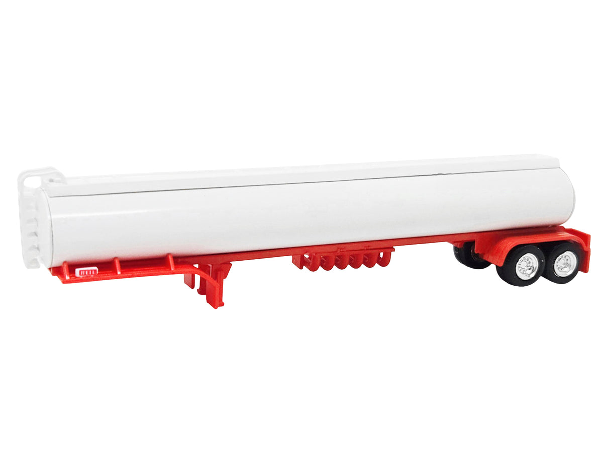 Tanker Trailer White and Red 1/87 (HO) Scale Plastic Model