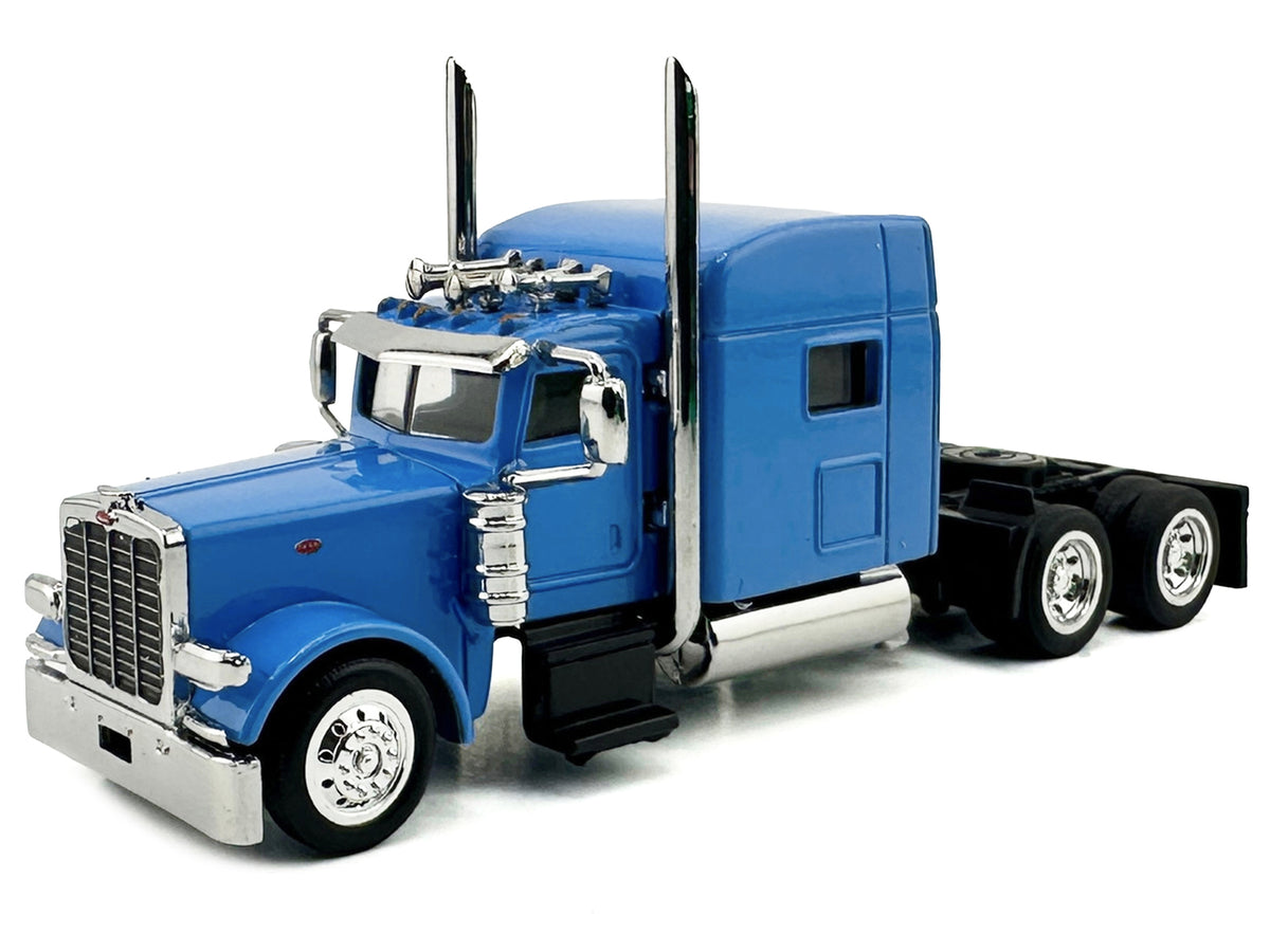 Peterbilt 389 Truck Tractor with Sleeper Cab Baby Blue 1/87 (HO) Scale Plastic Model Car