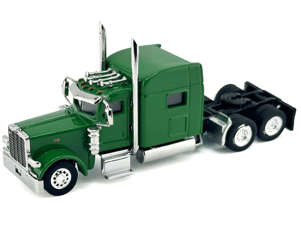 Peterbilt 389 Truck Tractor with Sleeper Cab Green 1/87 (HO) Scale Plastic Model Car