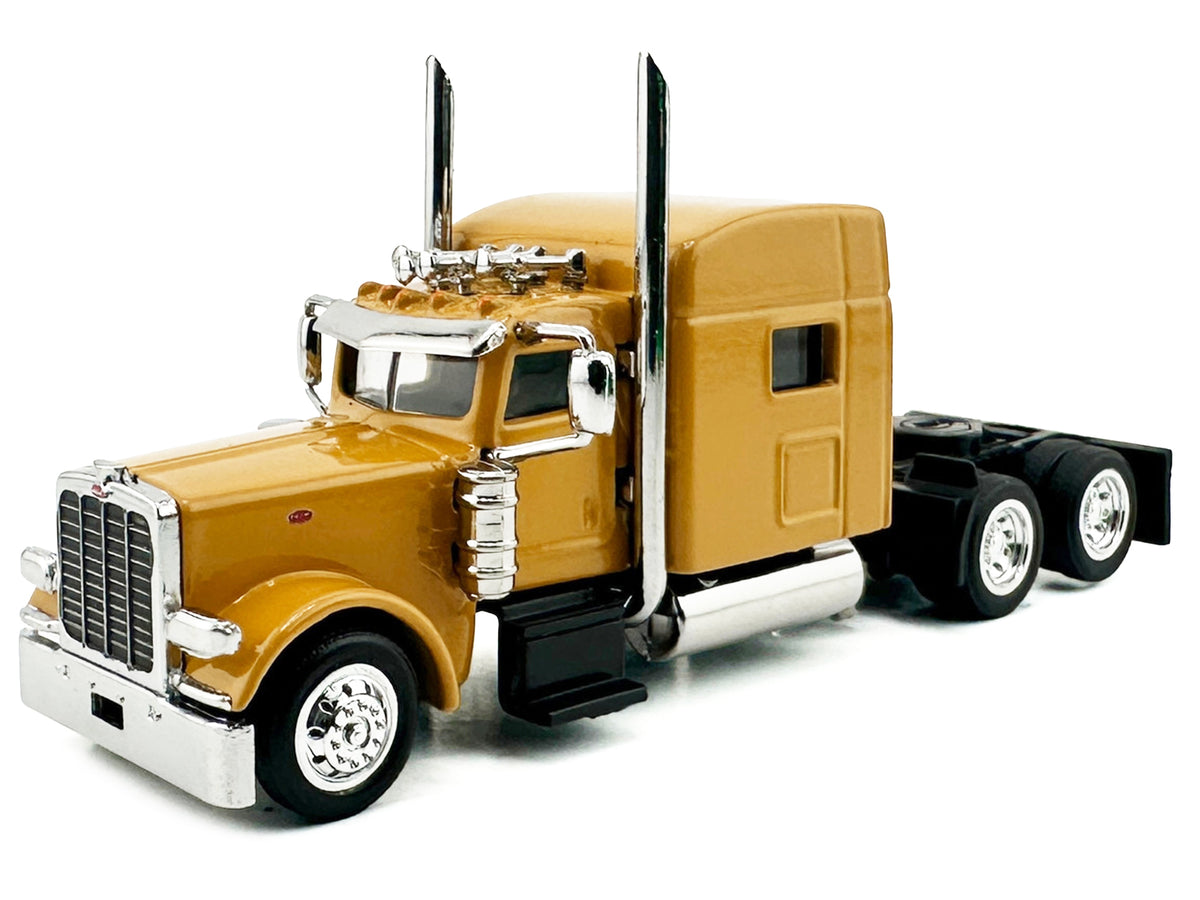 Peterbilt 389 Truck Tractor with Sleeper Cab Yellow 1/87 (HO) Scale Plastic Model Car