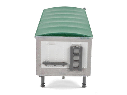 Covered Grain Trailer White with Green Tarp "SunGlo - Cargill" 1/87 (HO) Plastic Model Car