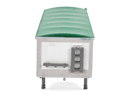 Covered Grain Trailer White with Green Tarp "Cargill" 1/87 (HO) Plastic Model Car