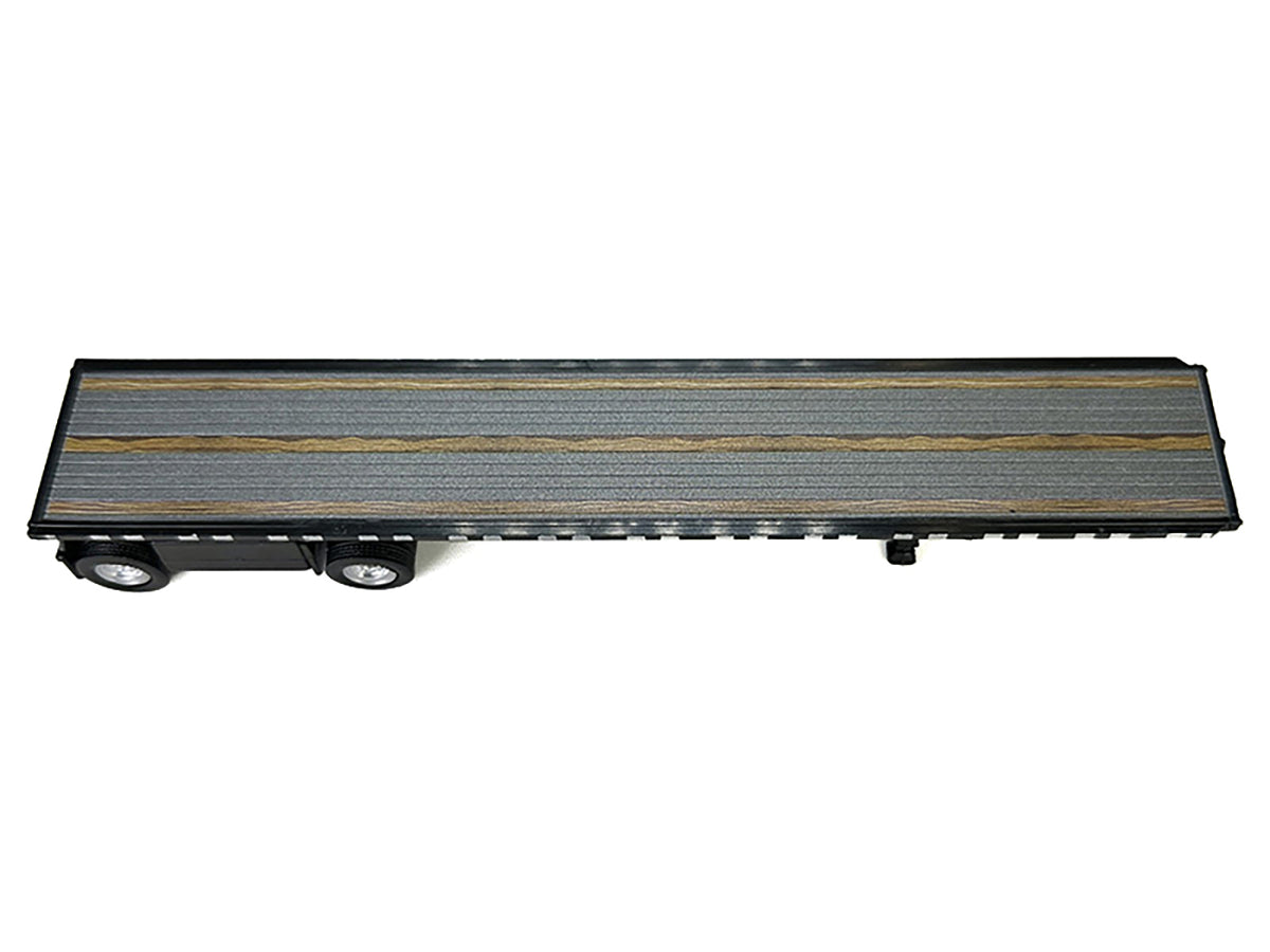 High Boy Spread Axle Flatbed Trailer Black 1/87 (HO) Plastic Model Car