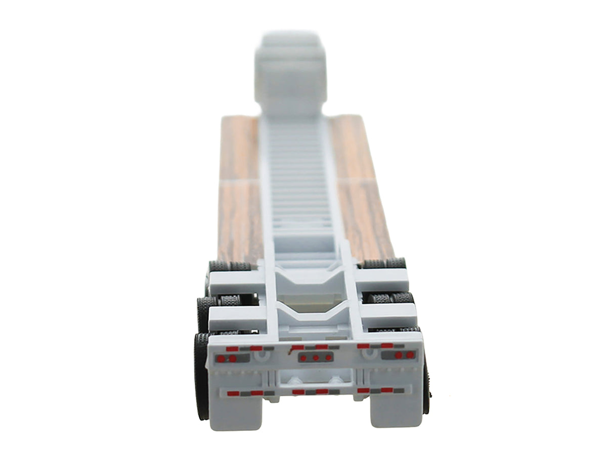 Low Boy Flatbed Trailer White 1/87 (HO) Plastic Model Car