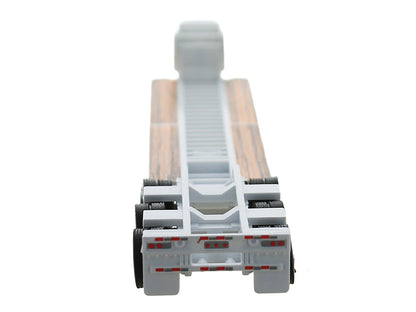 Low Boy Flatbed Trailer White 1/87 (HO) Plastic Model Car