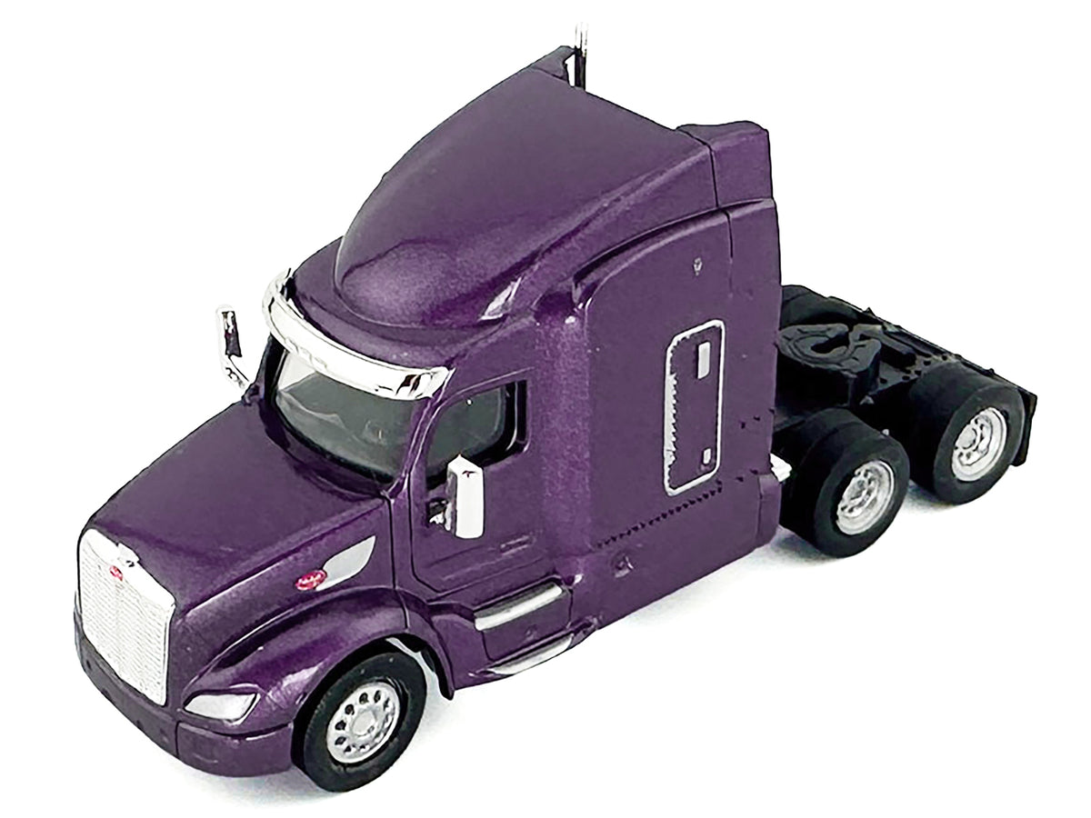 Peterbilt 579 Sleeper Cab Purple Metallic 1/87 (HO) Plastic Model Car