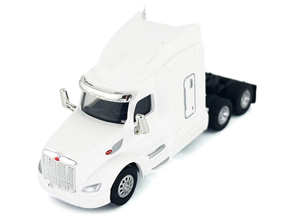 Peterbilt 579 Sleeper Cab White 1/87 (HO) Plastic Model Car