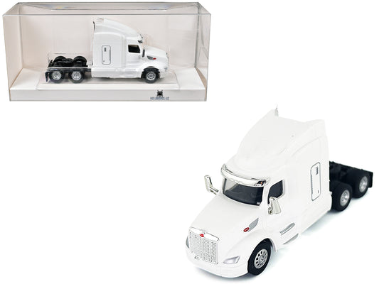 Peterbilt 579 Sleeper Cab White 1/87 (HO) Plastic Model Car