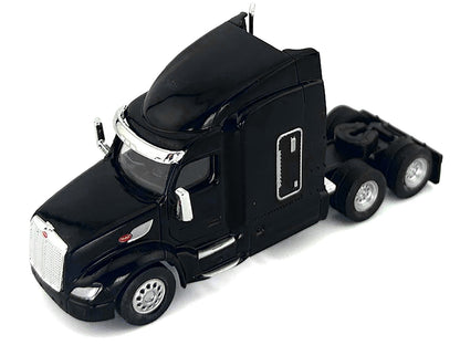 Peterbilt 579 Sleeper Cab Black 1/87 (HO) Plastic Model Car
