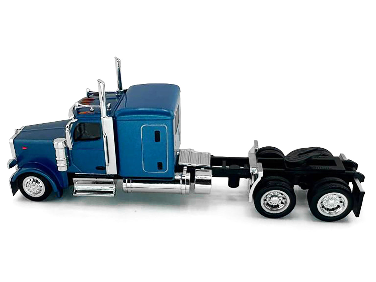 Peterbilt 589 Truck with 72 Inch Sleeper Blue Metallic 1/87 (HO) Plastic Model Car