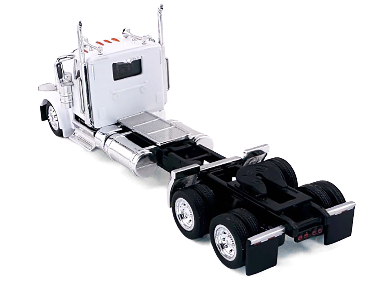 Peterbilt 589 2-Axel Day Cab White 1/87 (HO) Plastic Model Car