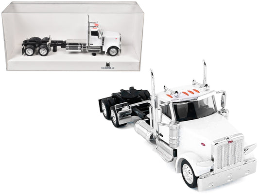 Peterbilt 589 2-Axel Day Cab White 1/87 (HO) Plastic Model Car