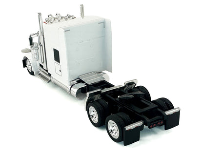 Peterbilt 589 with Stand Up Sleeper Cab White 1/87 (HO) Plastic Model Car