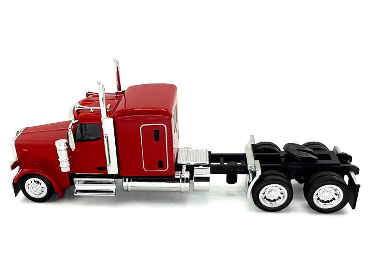 Peterbilt 589 Truck with 72 Inch Sleeper Red 1/87 (HO) Plastic Model Car