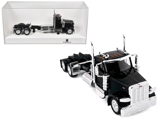 Peterbilt 589 2-Axel Day Cab Black 1/87 (HO) Plastic Model Car