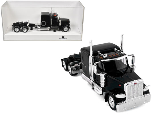 Peterbilt 589 Truck with 72 Inch Sleeper Black 1/87 (HO) Plastic Model Car