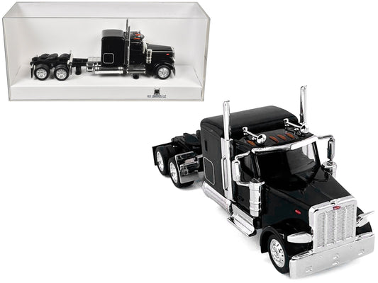 Peterbilt 589 Truck with 72 Inch Sleeper Black 1/87 (HO) Plastic Model Car