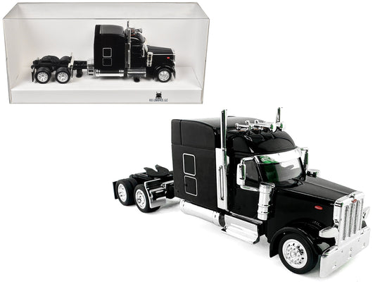 Peterbilt 589 with Stand Up Sleeper Cab Black 1/87 (HO) Plastic Model Car