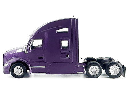 Kenworth T680 Sleeper Cab Purple Metallic 1/87 (HO) Plastic Model Car
