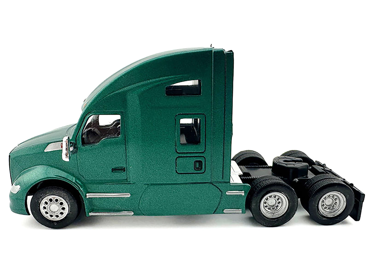 Kenworth T680 Sleeper Cab Green Metallic 1/87 (HO) Plastic Model Car