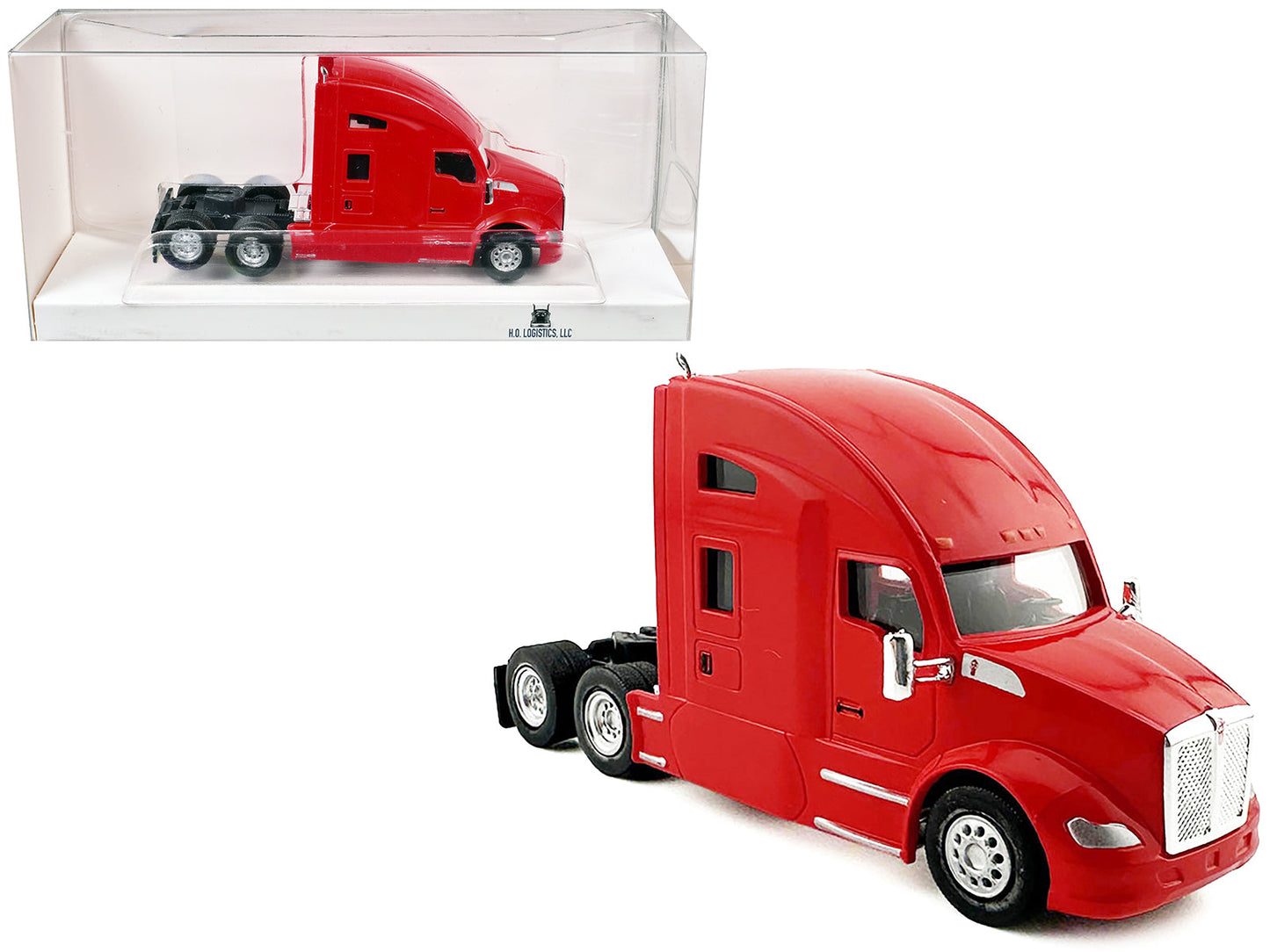 Kenworth T680 Sleeper Cab Red 1/87 (HO) Plastic Model Car