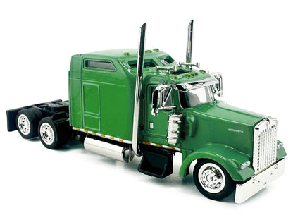 Kenworth W900L Truck Tractor with Sleeper Cab Lime Green 1/87 (HO) Scale Plastic Model Car