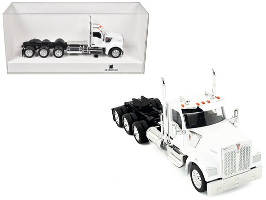 Kenworth W990 3-Axel Day Cab White 1/87 (HO) Plastic Model Car