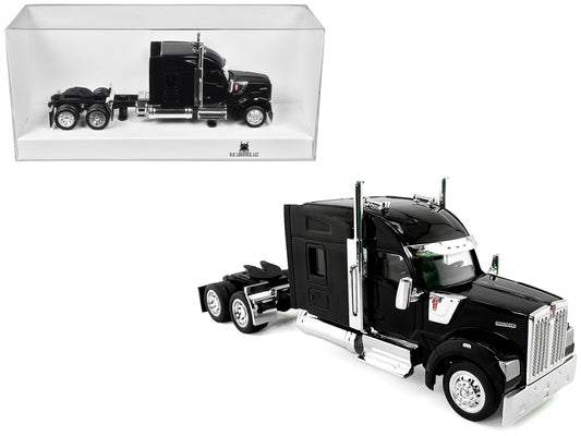 Kenworth W990 with Stand Up Sleeper Cab Black 1/87 (HO) Plastic Model Car