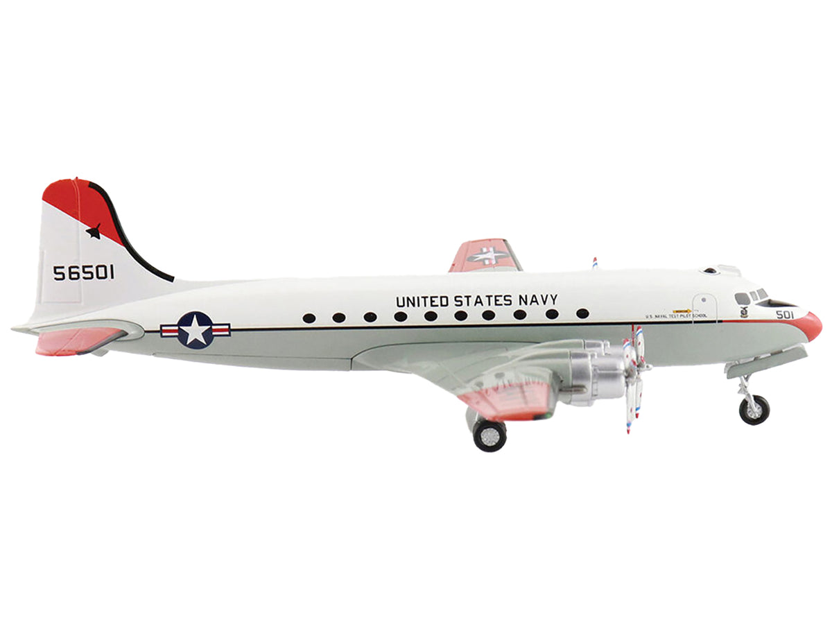 Douglas C-54Q Skymaster Transport Aircraft "US Navy Test Pilot School" (1973) United States Navy "Airliner Series" 1/200 Diecast Model