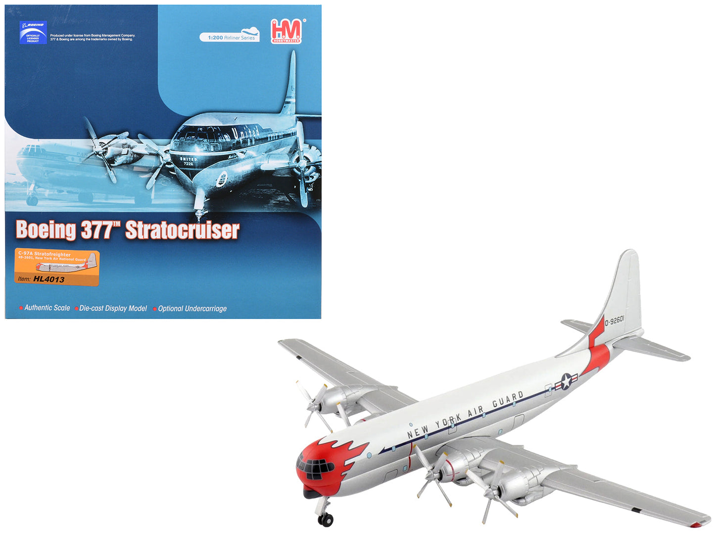 Boeing 377 C-97A Stratofreighter Transport Aircraft "49-2601 New York Air National Guard" United States Air Force "Airliner Series" 1/200 Diecast Model