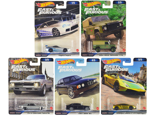 "Fast & Furious" 2023 5 piece Set D Diecast Model Cars